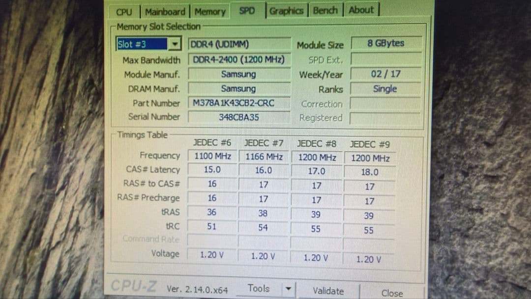 DDR4 8GBx4枚 32GB pc4-2400 動作確認済み ⑦
