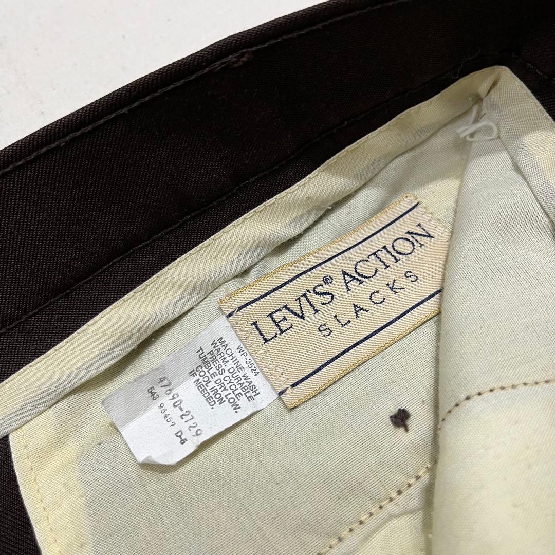 美品 80s Levi's アクションスラックス ポリパン スタプレ