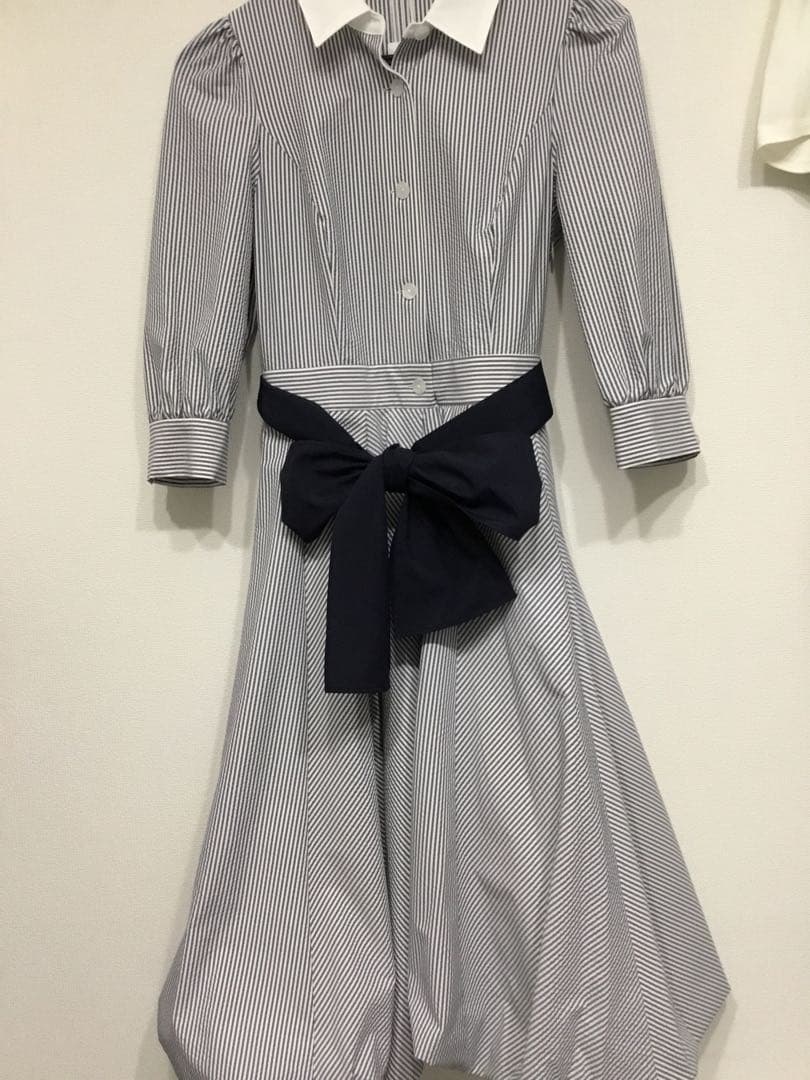 【新品タグ付】最新2025今季カタログ掲載品バルーンワンピースネイビー40号L