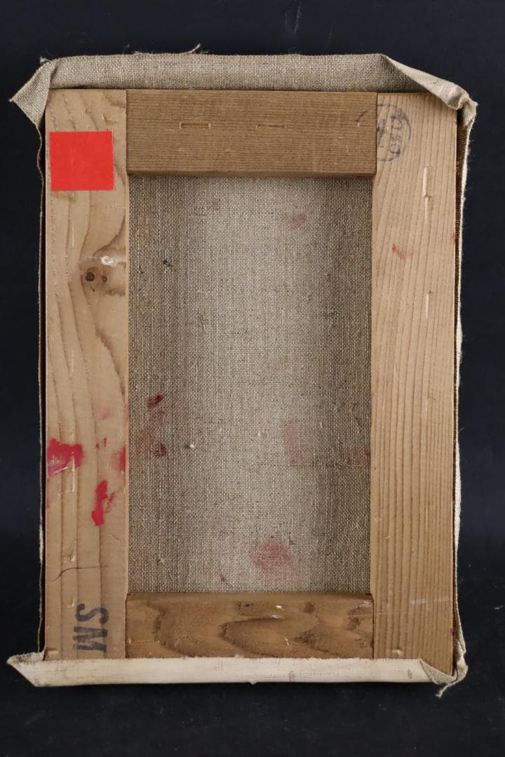 真作保証 奈知安太郎 「座る裸婦」 油彩SM号 独立美術協会 自由美術家協会