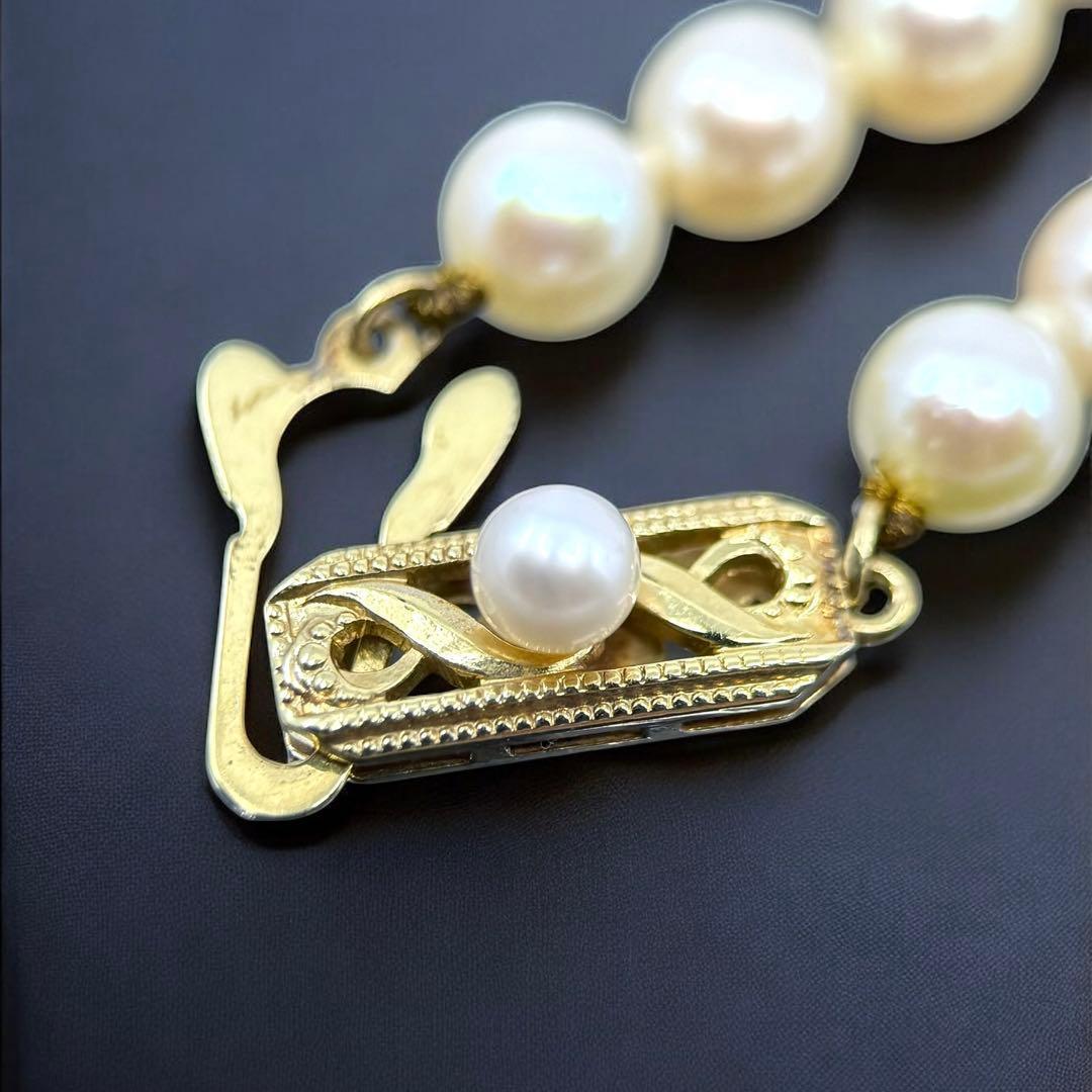 【最高峰】ミキモト　アコヤ　本真珠　パール　ネックレス　K14