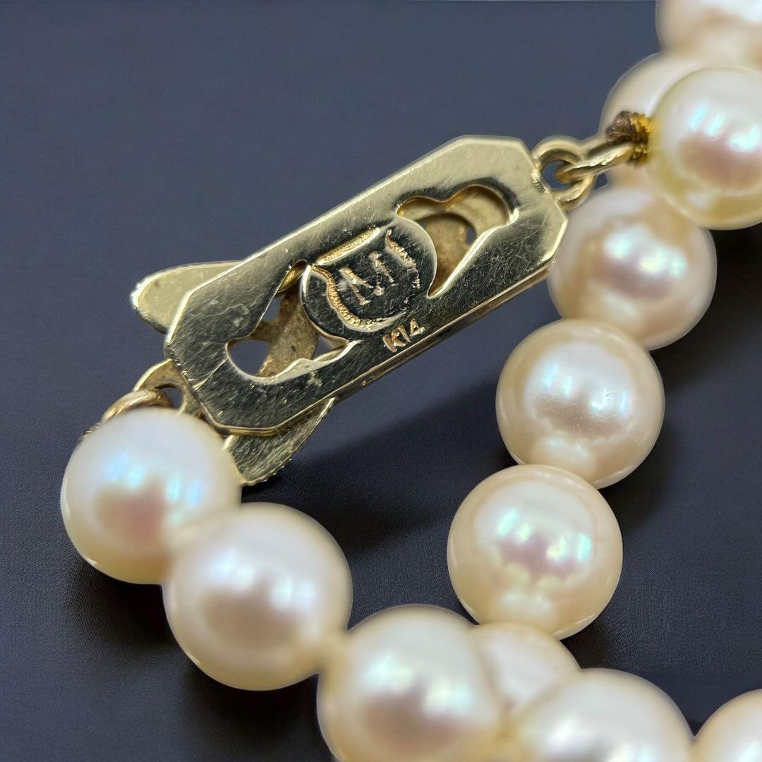 【最高峰】ミキモト　アコヤ　本真珠　パール　ネックレス　K14