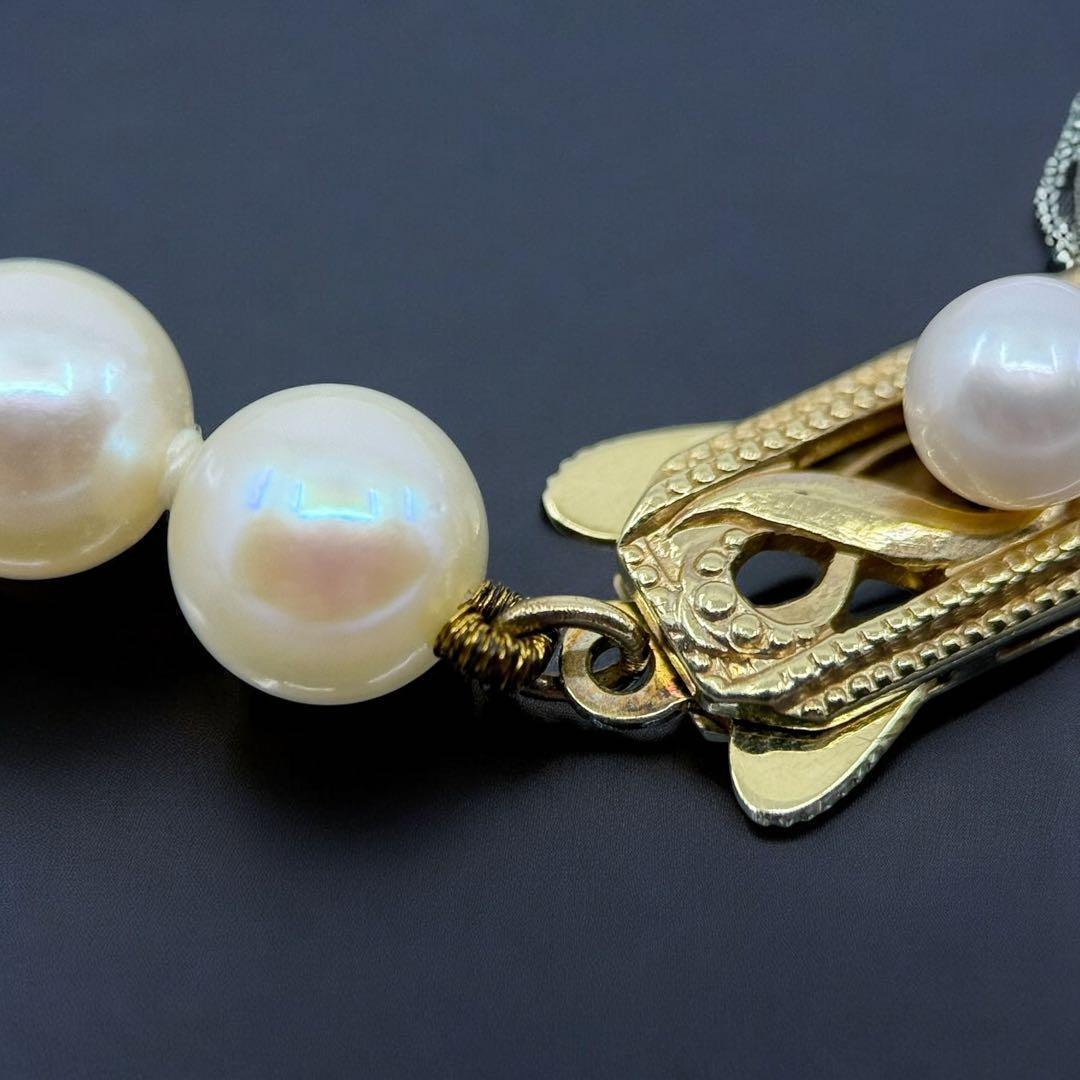 【最高峰】ミキモト　アコヤ　本真珠　パール　ネックレス　K14