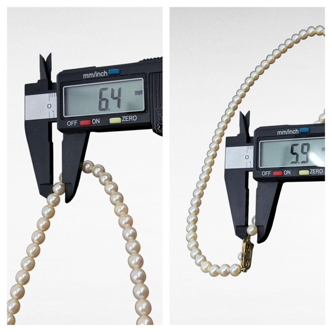 【最高峰】ミキモト　アコヤ　本真珠　パール　ネックレス　K14