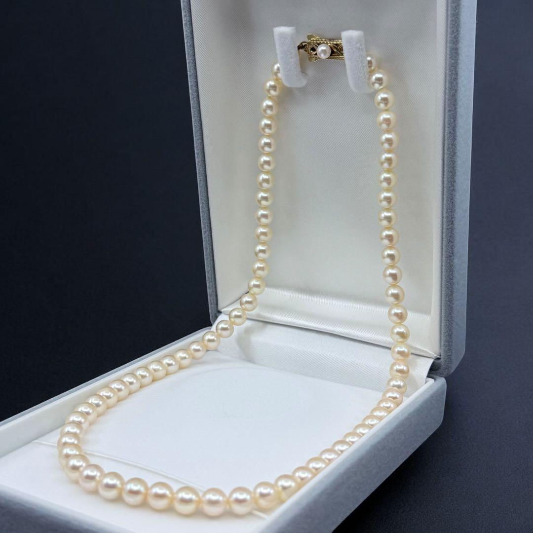 【最高峰】ミキモト　アコヤ　本真珠　パール　ネックレス　K14