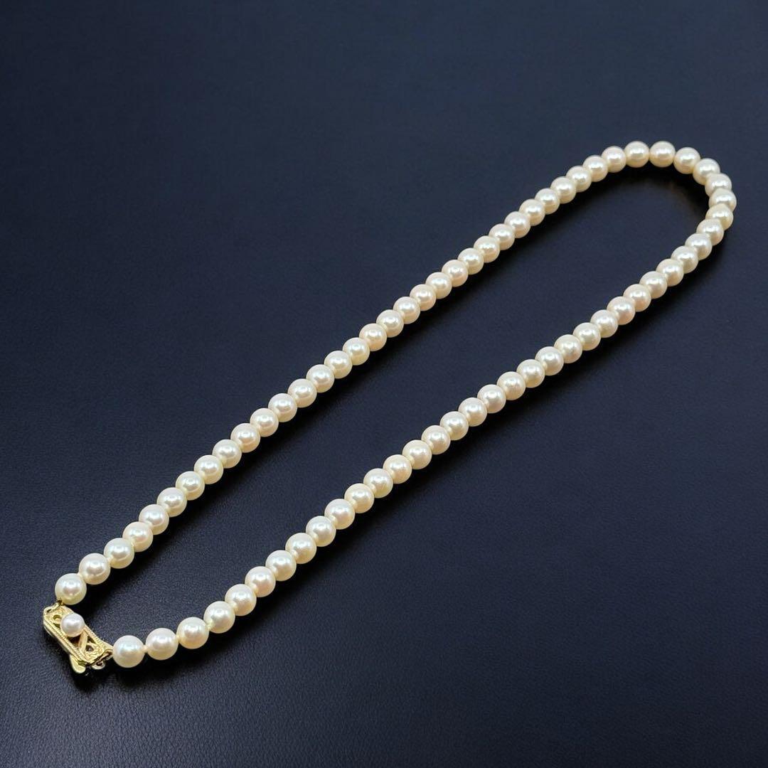 【最高峰】ミキモト　アコヤ　本真珠　パール　ネックレス　K14