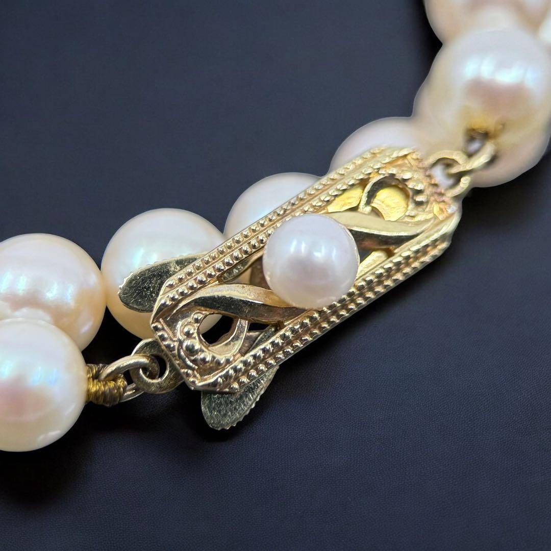 【最高峰】ミキモト　アコヤ　本真珠　パール　ネックレス　K14