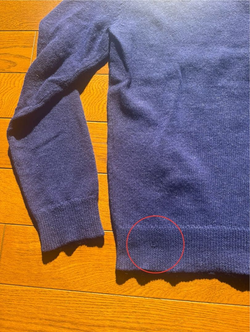 PRADA アルパカ クルーネックニット ブルー サイズ46