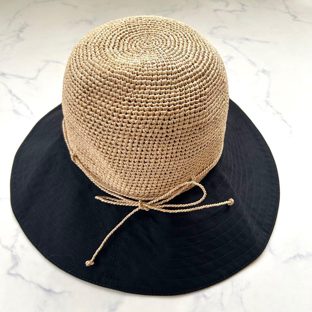 新品✨ヘレンカミンスキー カロラ 麦わら帽子 ラフィア ベージュ ブラック