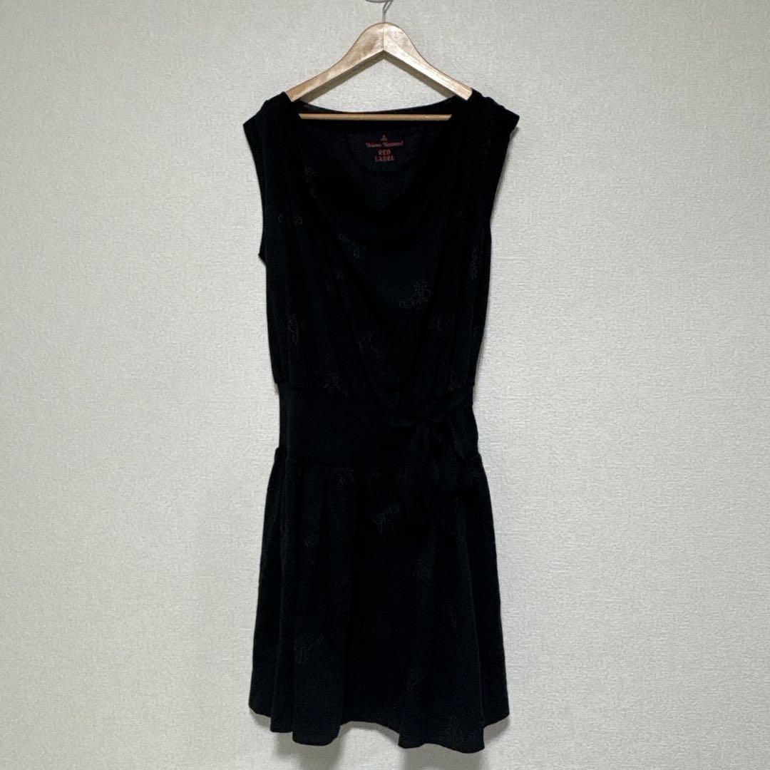 ヴィヴィアンウエストウッド オーブ ノースリーブワンピース　総柄