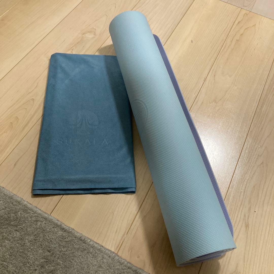 半額【SUKALA】リバーシブルヨガマット4mm ・YogiRugヨガラグセット