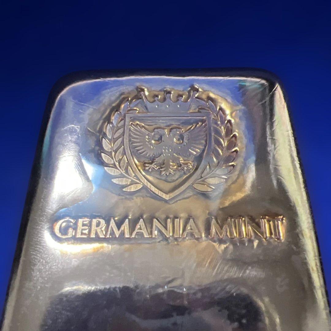 ゲルマニアミント社　1キロ純銅バー　赤金　延べ棒　Cu ペーパーウェイト