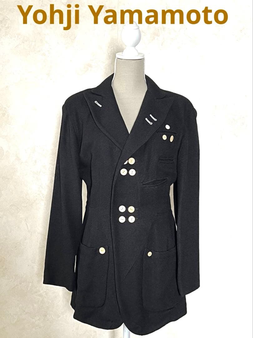 ヴィンテージ Yohji Yamamoto ピークドラペルジャケット 春夏 S