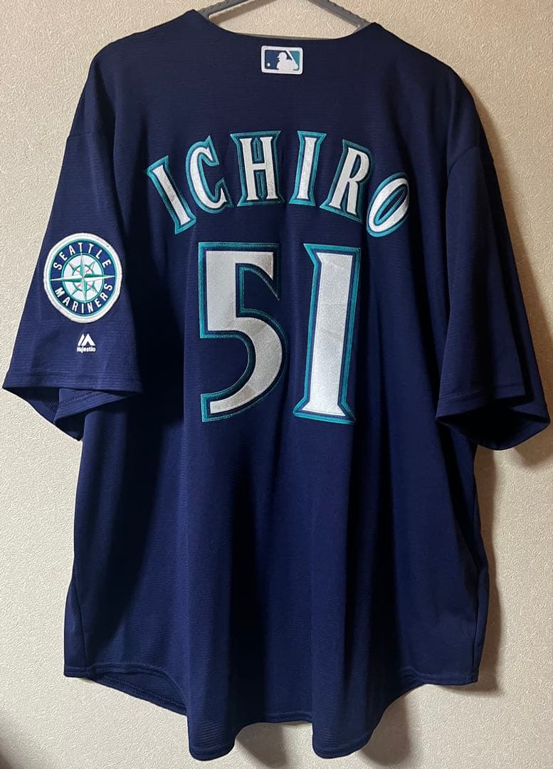 【マジェスティック】シアトルマリナーズ　イチローレプリカユニフォームXL