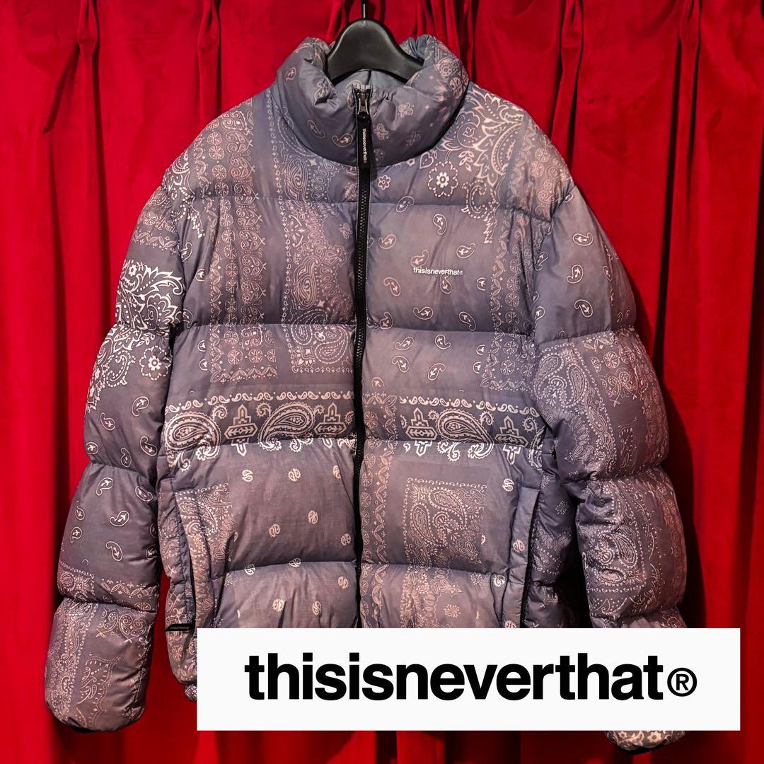 【美品】thisisneverthat バンダナ柄 ダウンジャケット