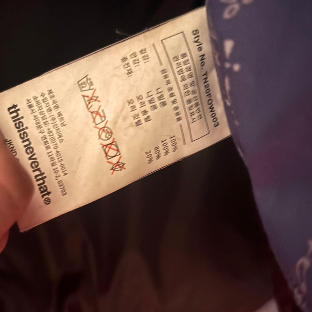 【美品】thisisneverthat バンダナ柄 ダウンジャケット