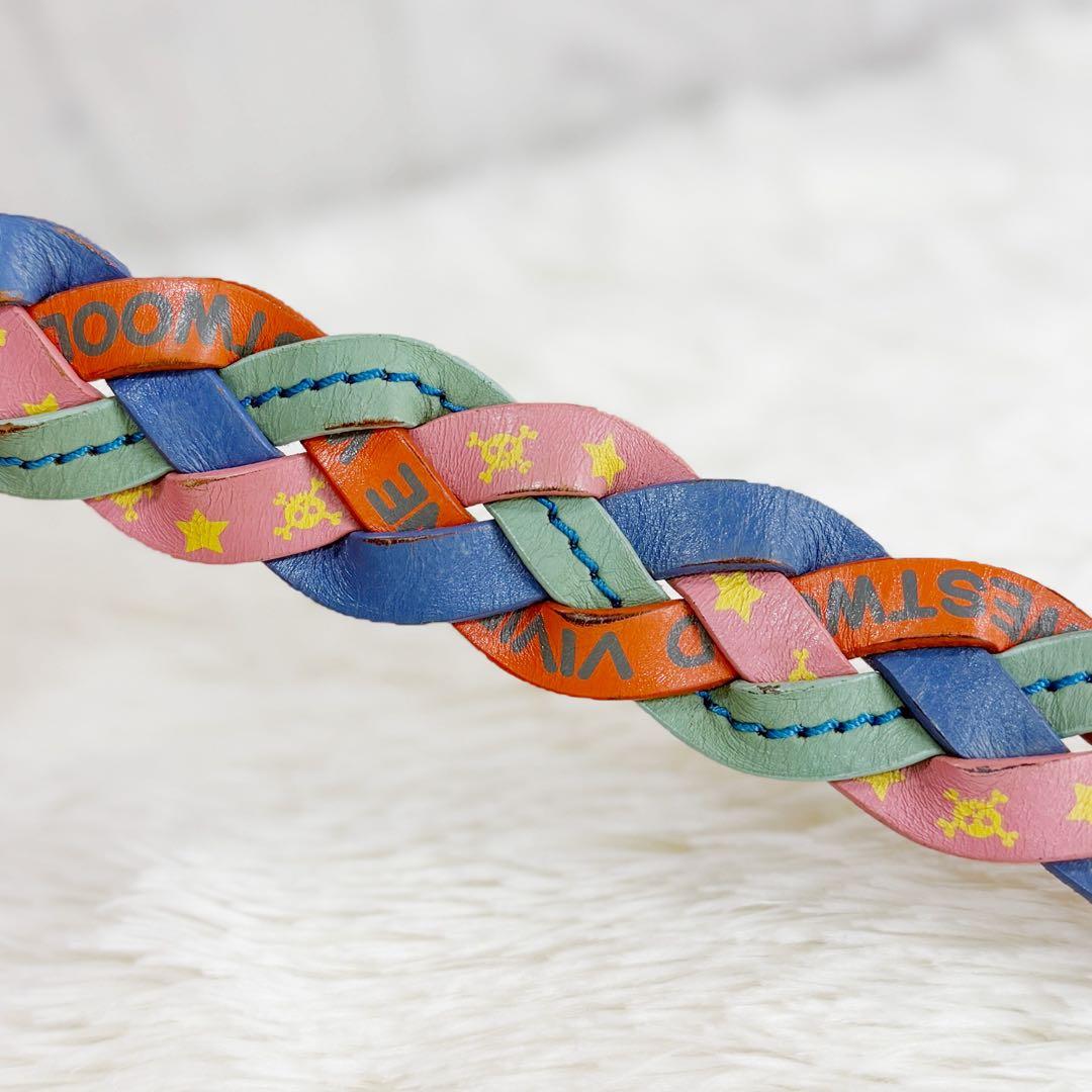 希少♡ヴィヴィアンウエストウッド オーブ ロゴ マルチカラー レザー ベルト