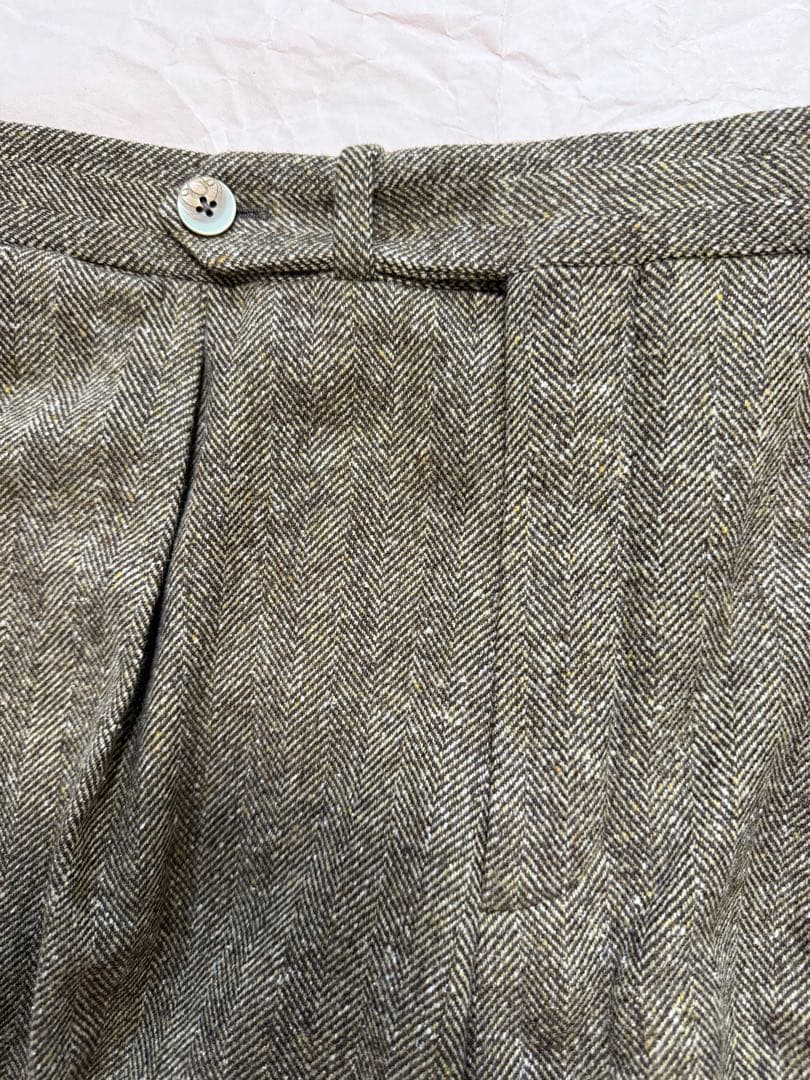 GTA SERGIO ヘリンボーン　スラックス　ブラウン　サイズ52 ５者混