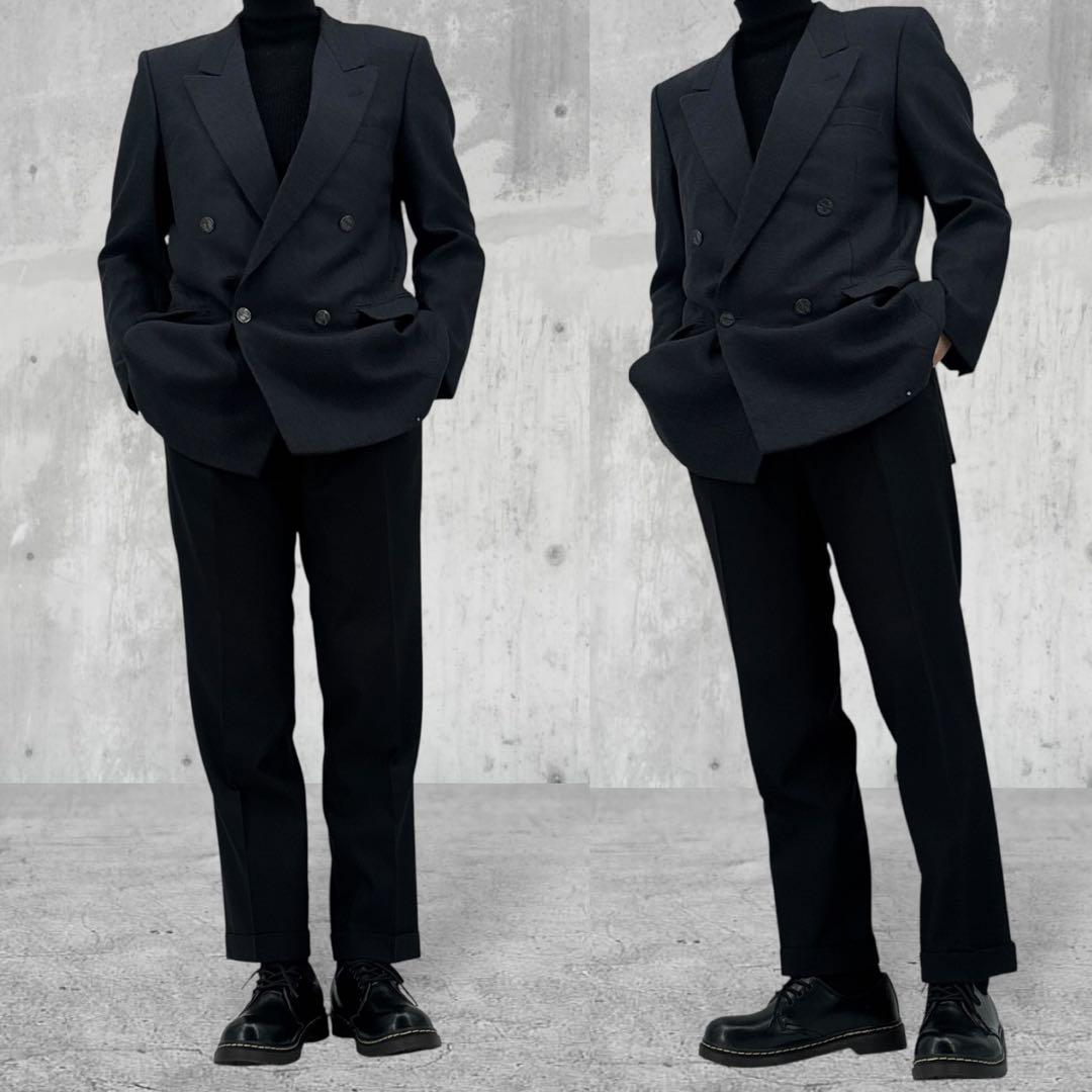 美品】Dior　クリスチャンディオール　ダブル　スーツ　ジャケット　ロゴボタン