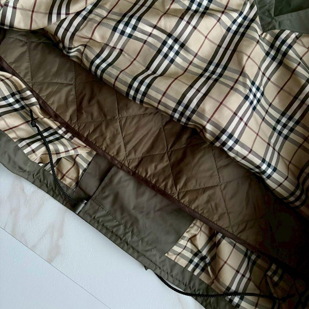 美品◆バーバリーブラックレーベル モッズコート キルティング 2way M