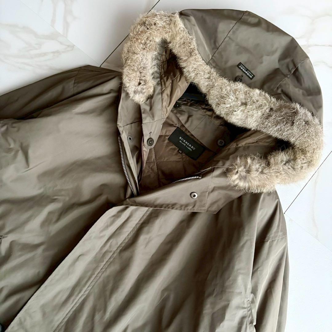 美品◆バーバリーブラックレーベル モッズコート キルティング 2way M