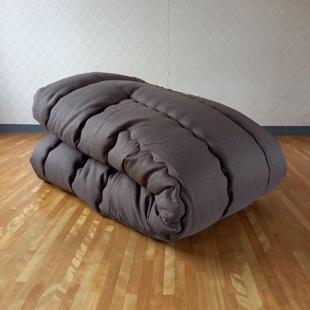 超撥水加工 厚手 厚掛け こたつ布団 大判長方形 ブラウン 清潔 安心 日本製②