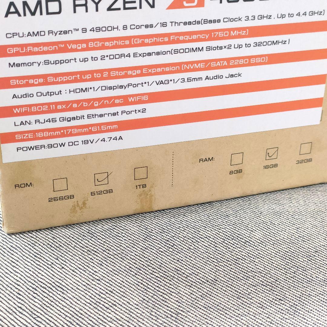 CHUWI RZBOX Ryzen9 4900H /16GB 512G小型PC
