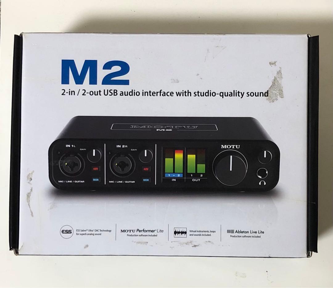 MOTU M2 2-in/2-out USBオーディオインターフェイス　中古美品