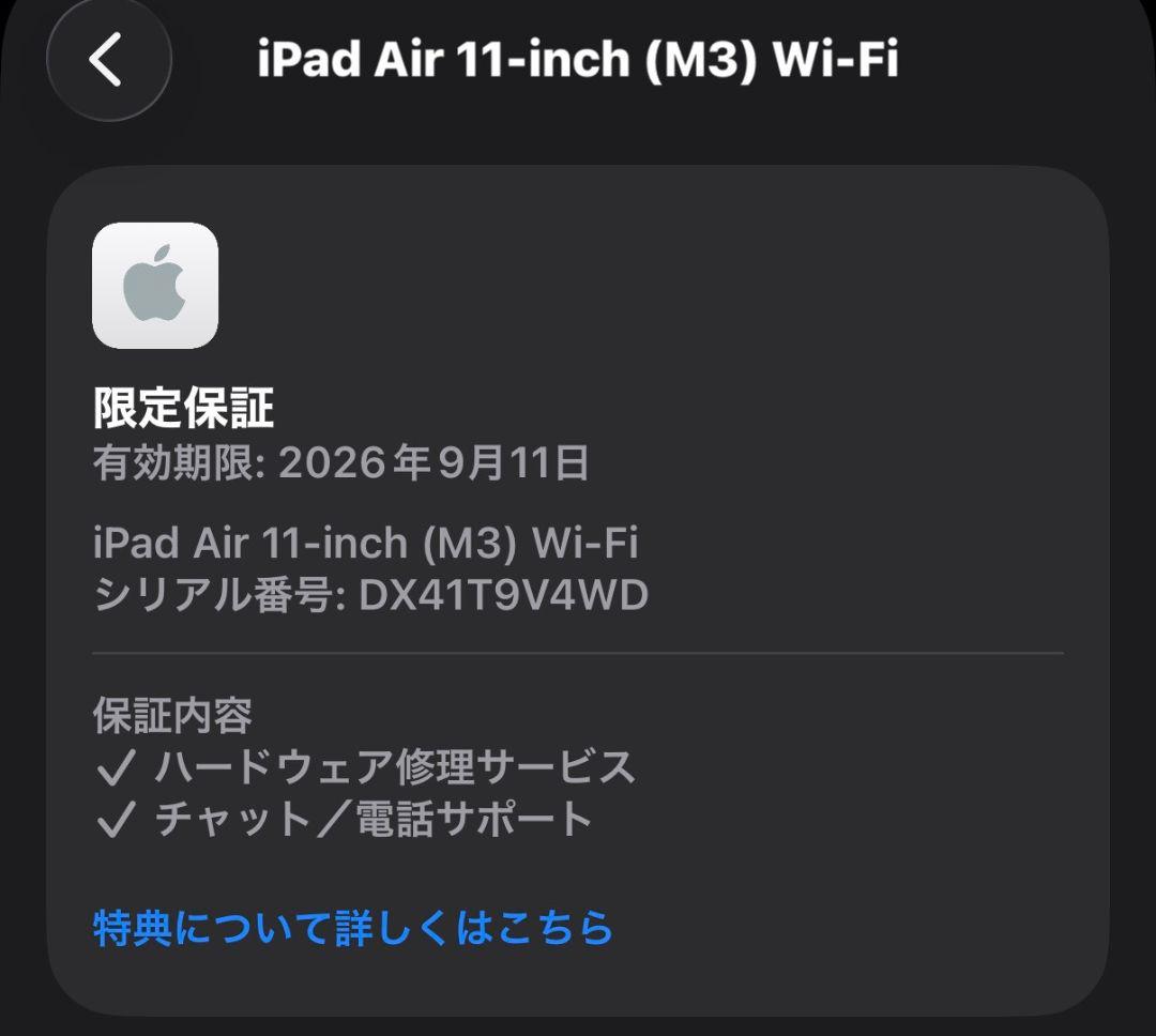 iPad Air 7世代 11inch 256GB M3