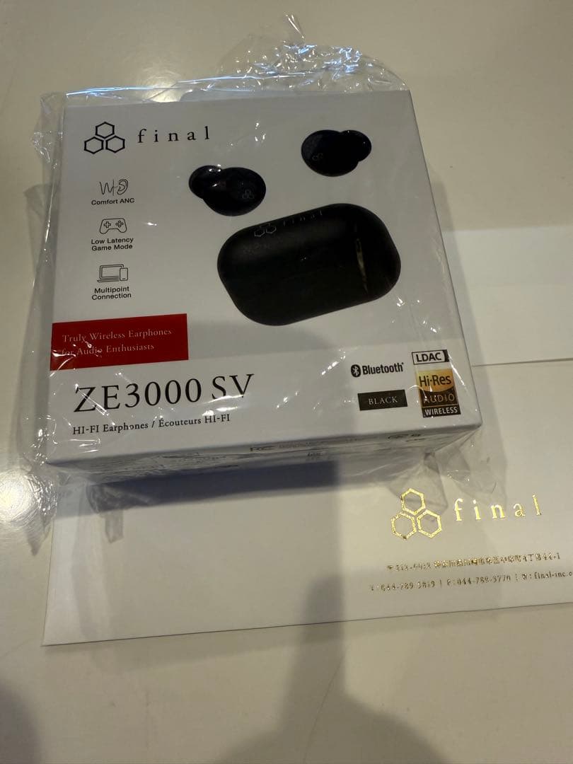 final ZE3000 SV ワイヤレスイヤフォン　ブラック　新品　未開封
