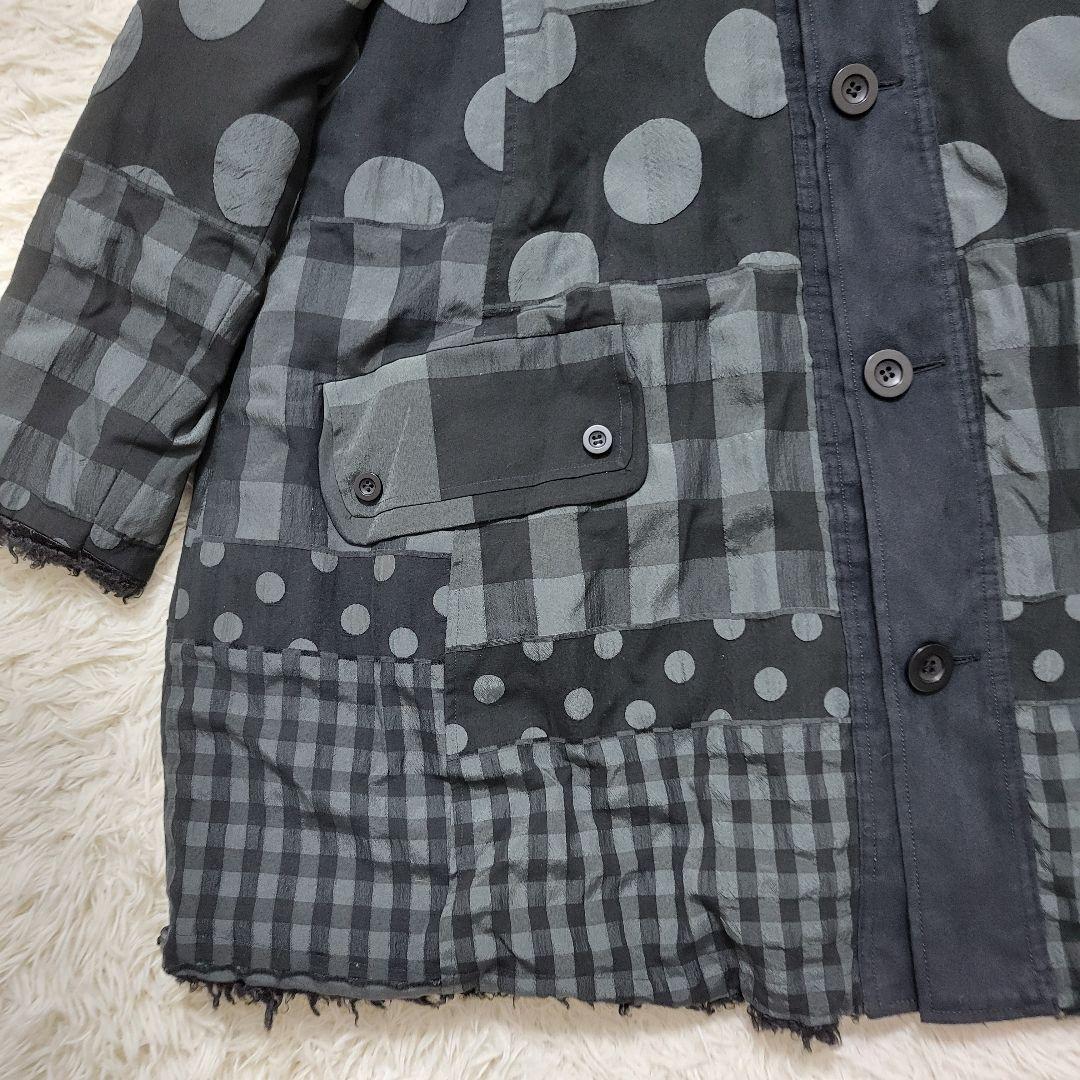 リバーシブル✨センソユニコ　tb　パッチワークデザイン　ハーフコート　フード