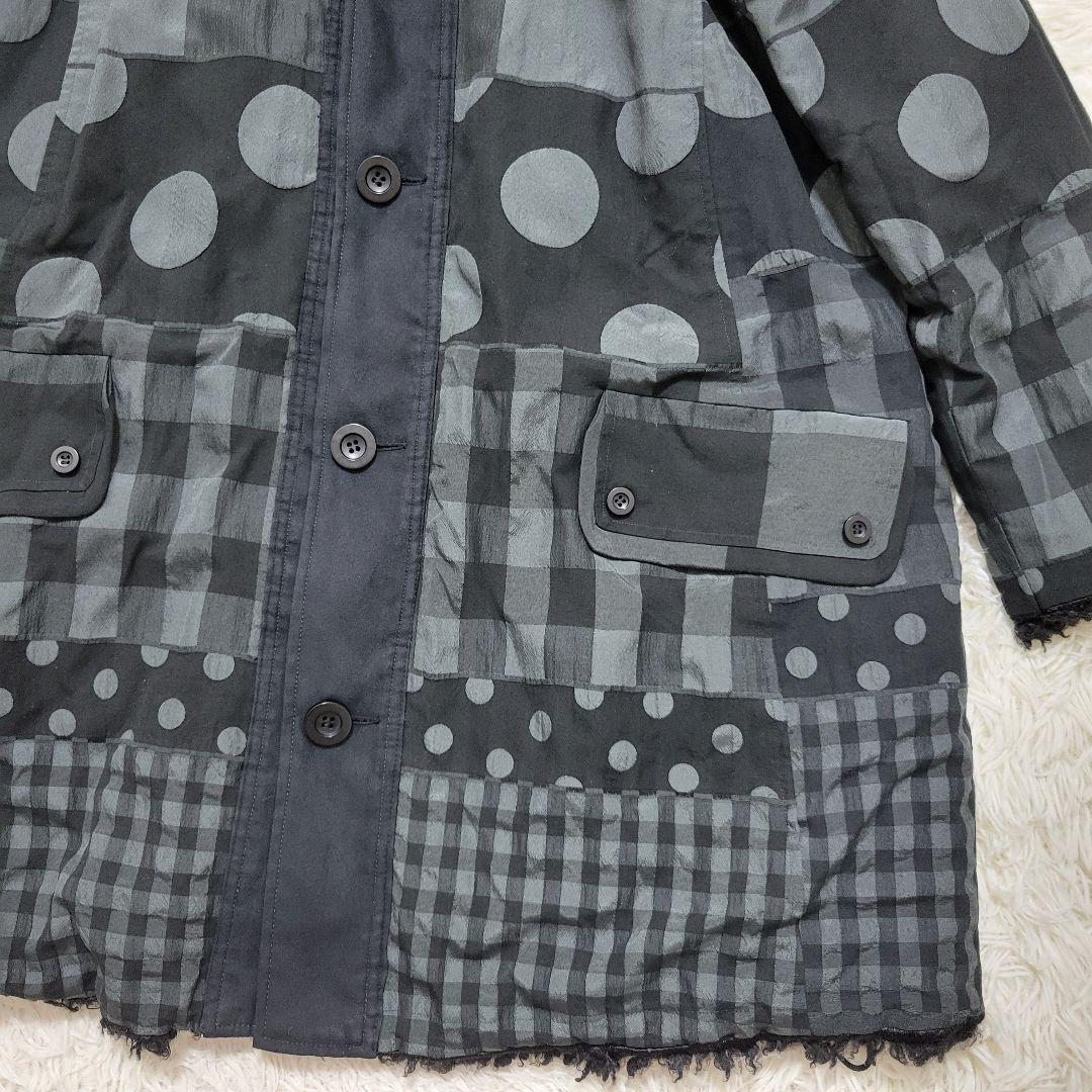 リバーシブル✨センソユニコ　tb　パッチワークデザイン　ハーフコート　フード