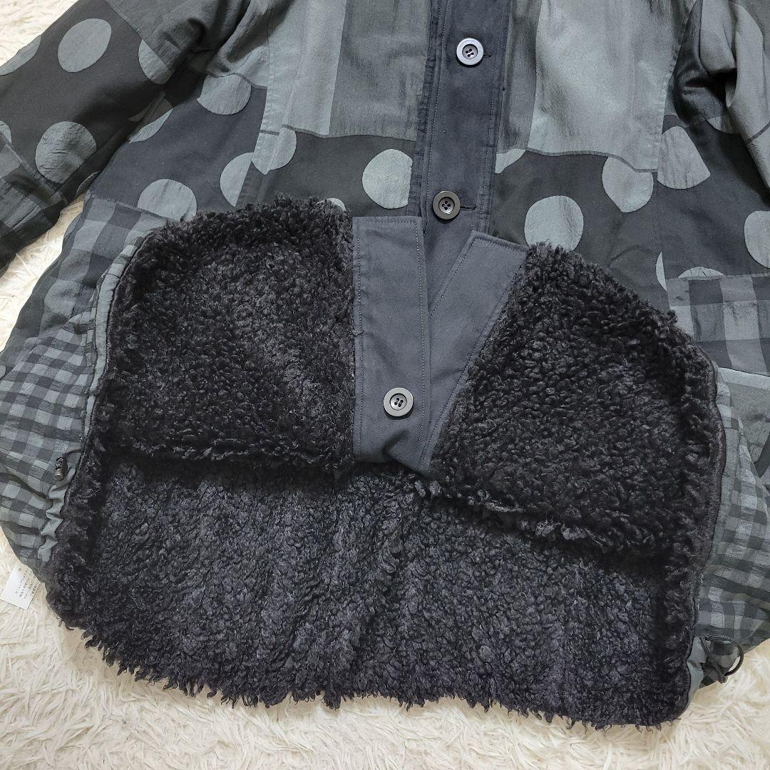 リバーシブル✨センソユニコ　tb　パッチワークデザイン　ハーフコート　フード