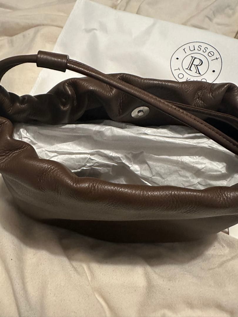 russet☆ レザー巾着4WAYショルダーバッグ