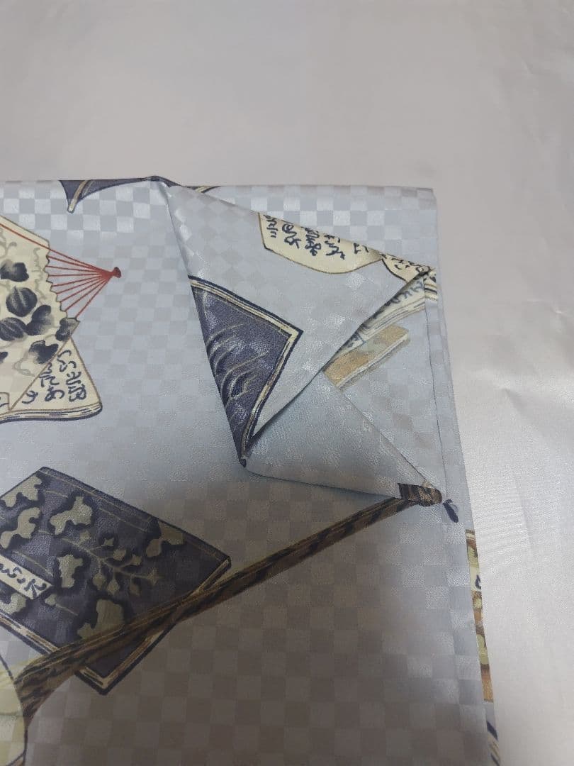 岡重　三味線柄　シルック　替え袖