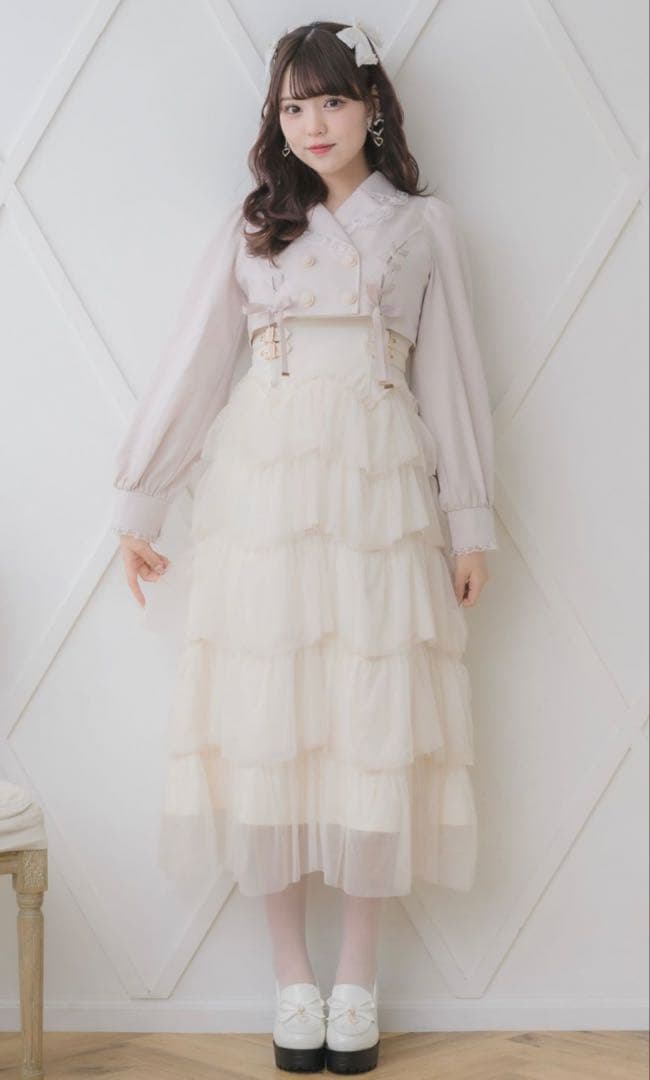 rojita テーラードドッキングワンピース ベージュ