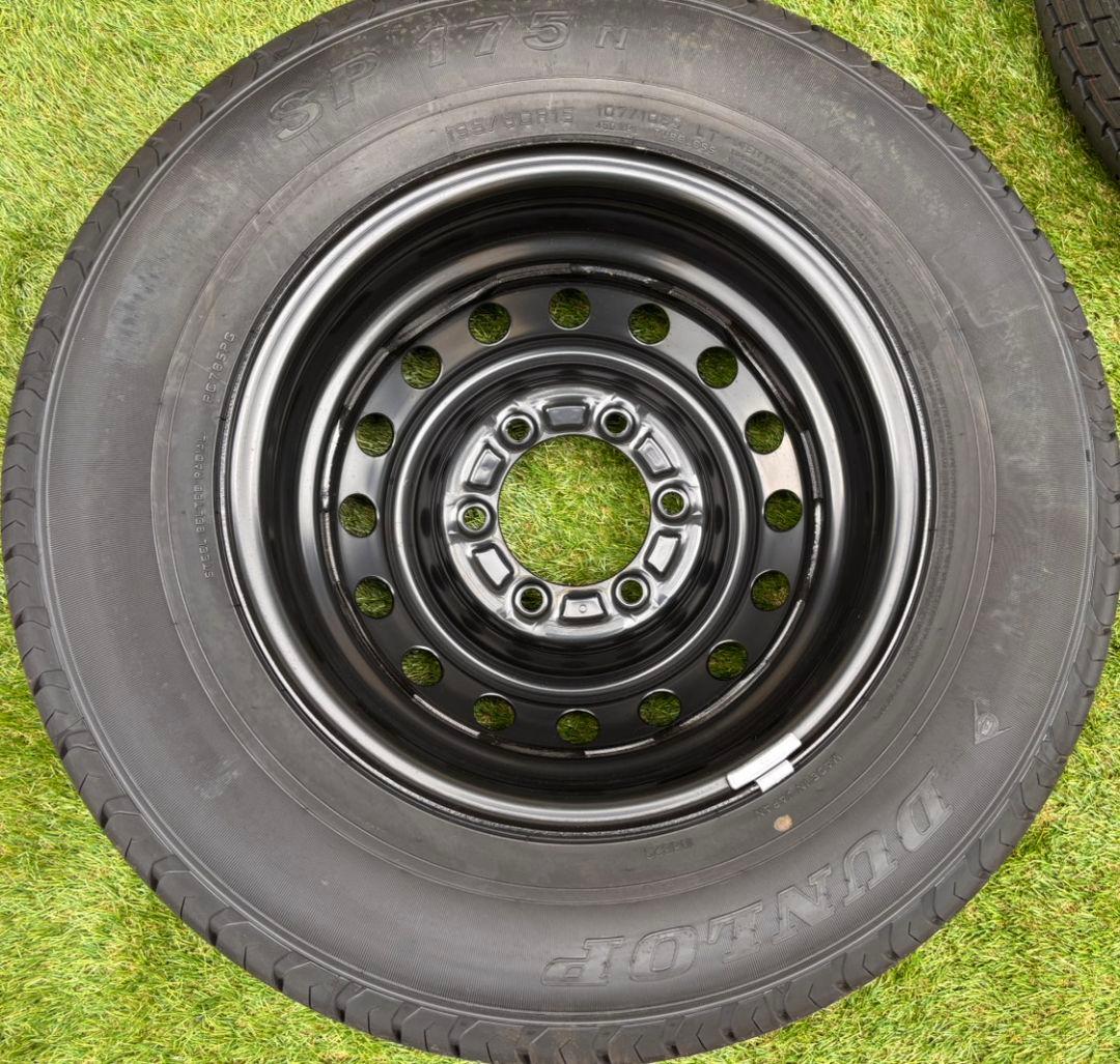 トヨタ ハイエース 新車外し DUNLOP SP175N ホイールセット 4本