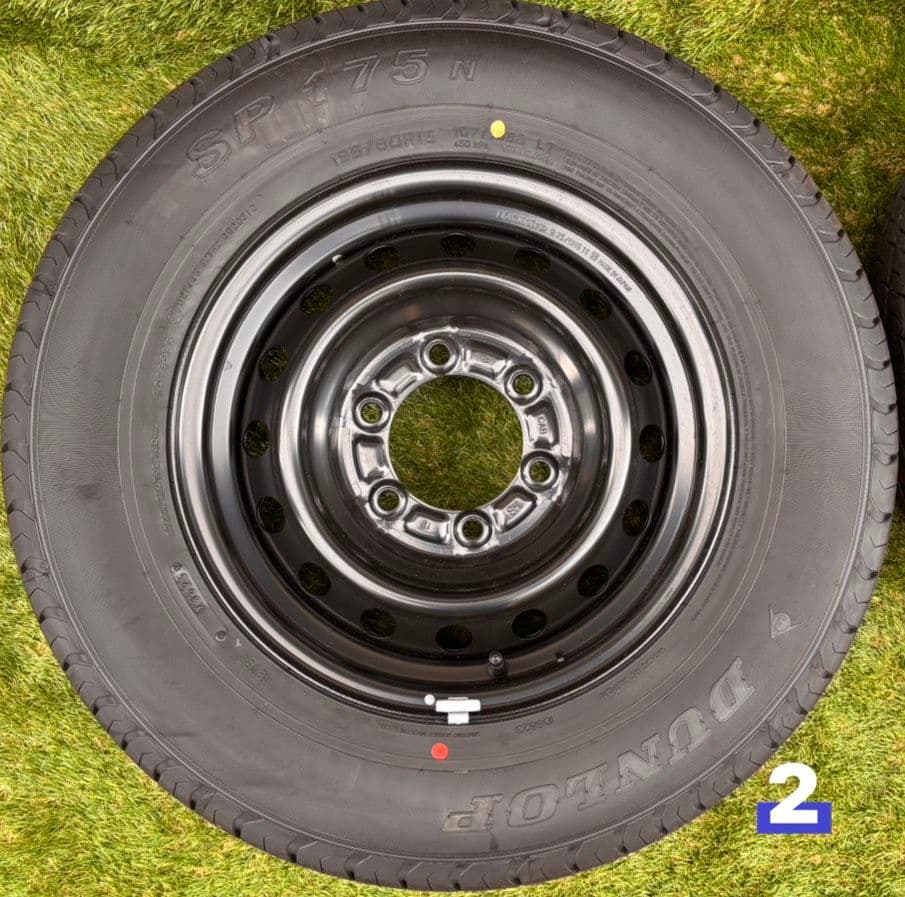 トヨタ ハイエース 新車外し DUNLOP SP175N ホイールセット 4本