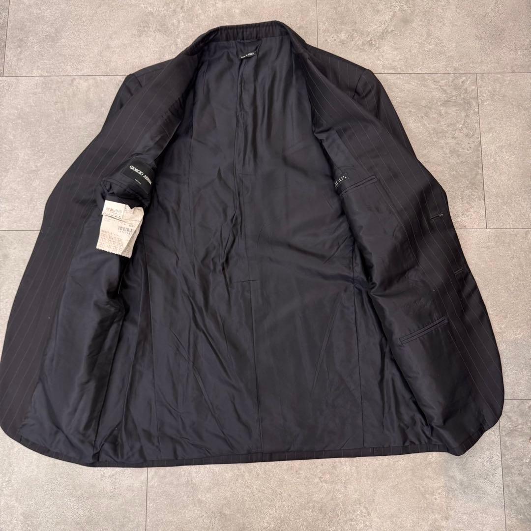 ジョルジオアルマーニ　スーツ　ストライプ　ネイビー　2B サイズL イタリア製