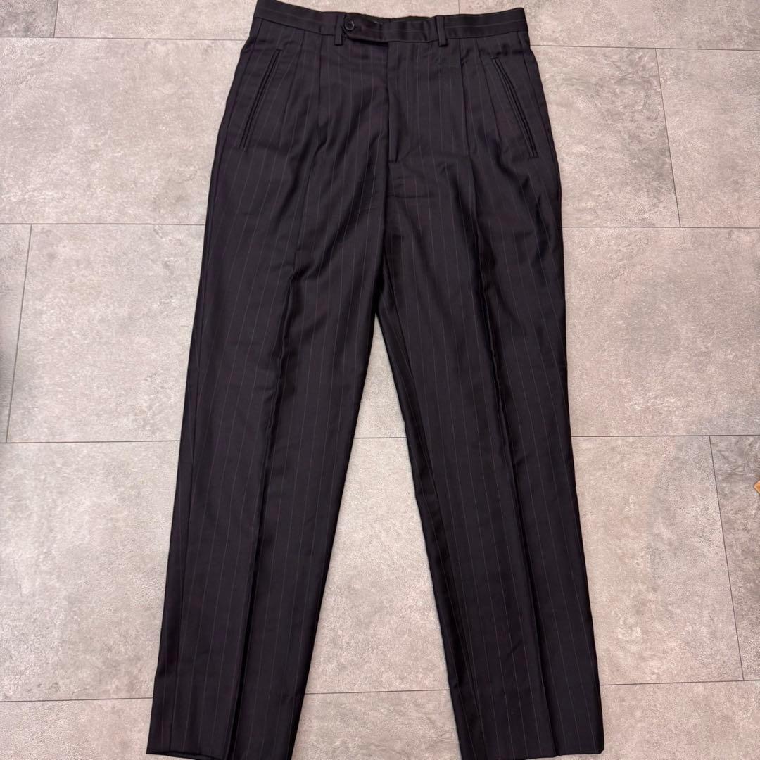 ジョルジオアルマーニ　スーツ　ストライプ　ネイビー　2B サイズL イタリア製