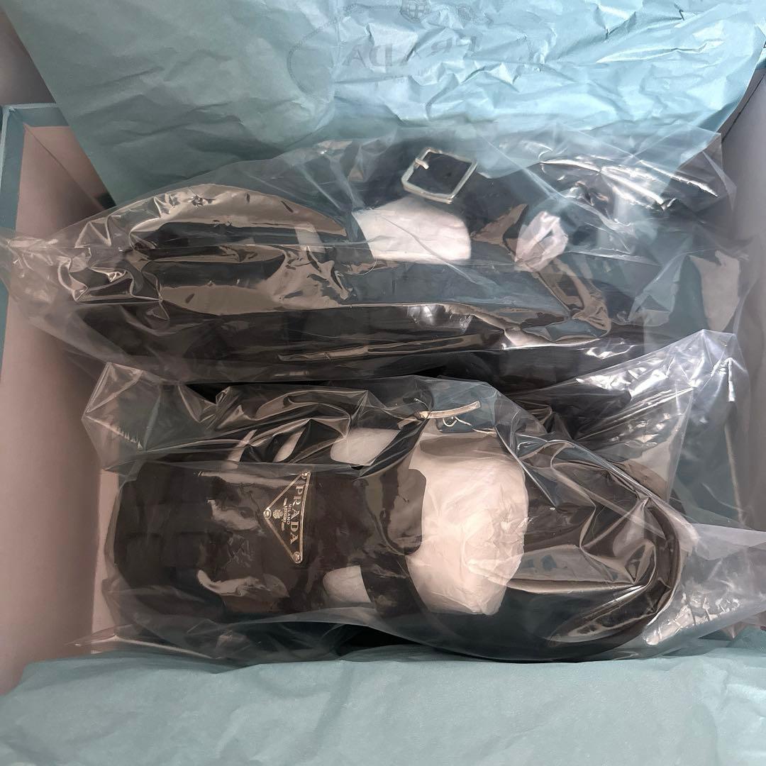 大幅値下げ！【PRADA/プラダ】 ラバーサンダル 38サイズ/箱あり/即購入可