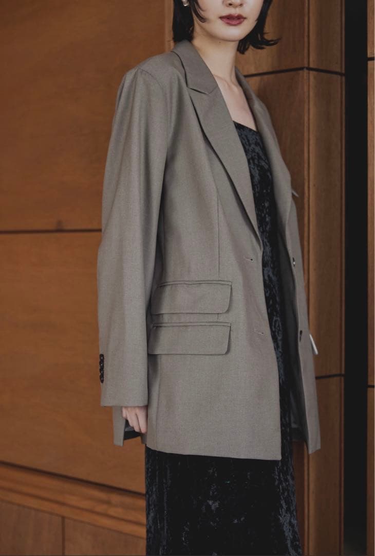 niana ANDRESD フォーリボンラバージャケット ベージュ M リボン