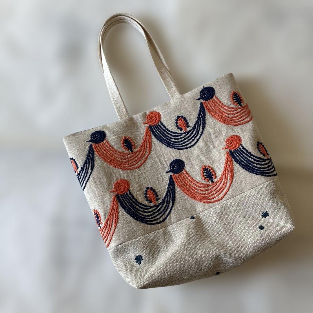 ミナペルホネン 生地使用　twitter お散歩トートバッグ