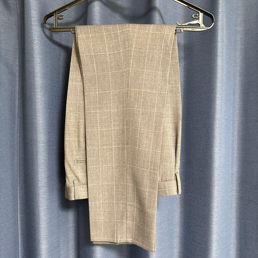 【新品/未使用】SUIT SELECT チェック柄ビジネススーツ（パンツ×2）