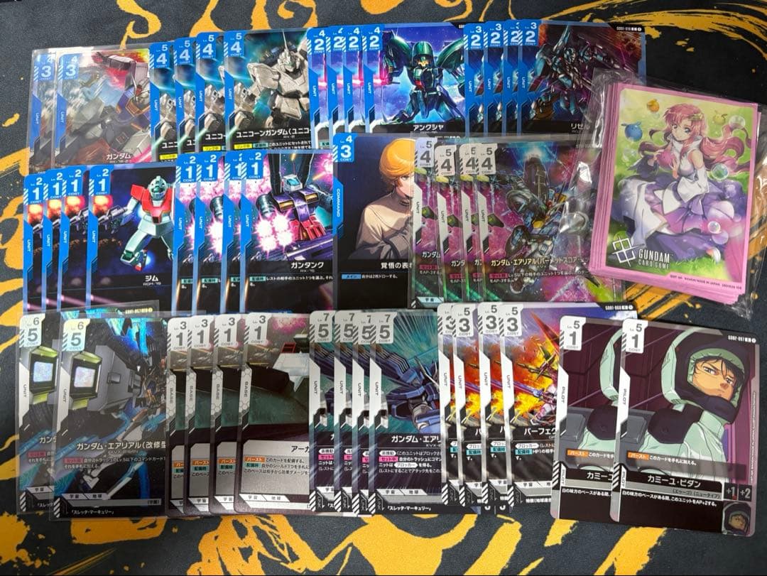 青白SEED　デッキ+α スリーブ、EXベースやリソースなど