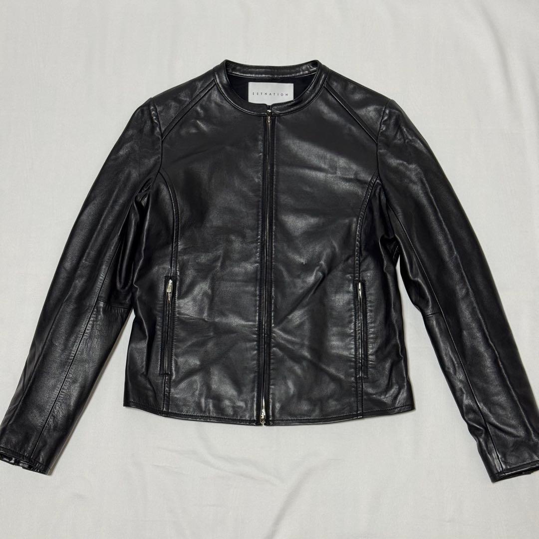 美品✨　エストネーション　ライダース　シングル　ラムレザー　ESTNATION