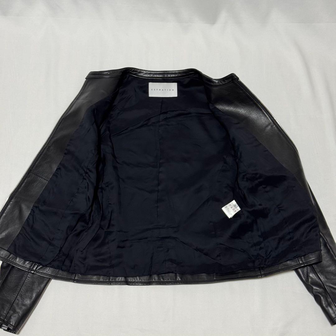 美品✨　エストネーション　ライダース　シングル　ラムレザー　ESTNATION
