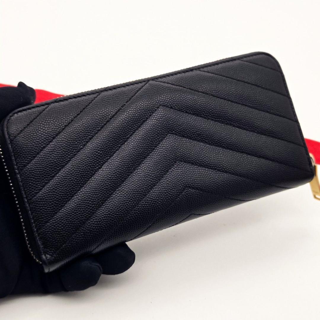 サンローラン 長財布 YSL カサンドラ ラウンドファスナー A601 Vステ