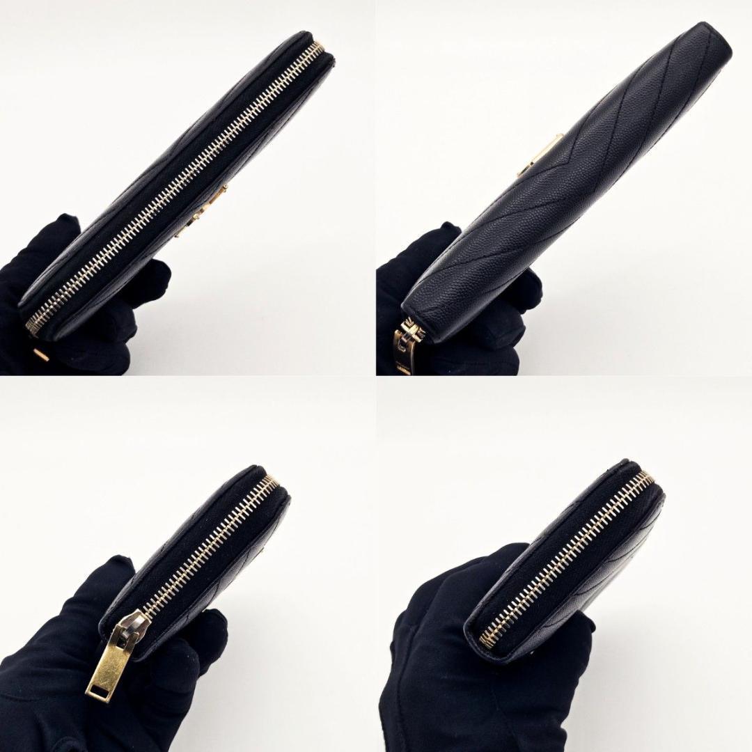 サンローラン 長財布 YSL カサンドラ ラウンドファスナー A601 Vステ