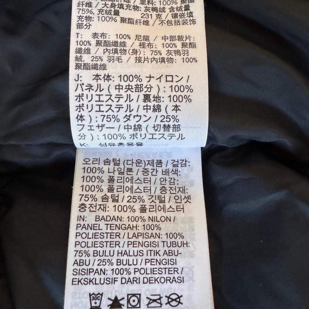 NIKE フード付き ブラック ダウンジャケット L